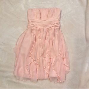 Light Pink Strapless Prom Dress